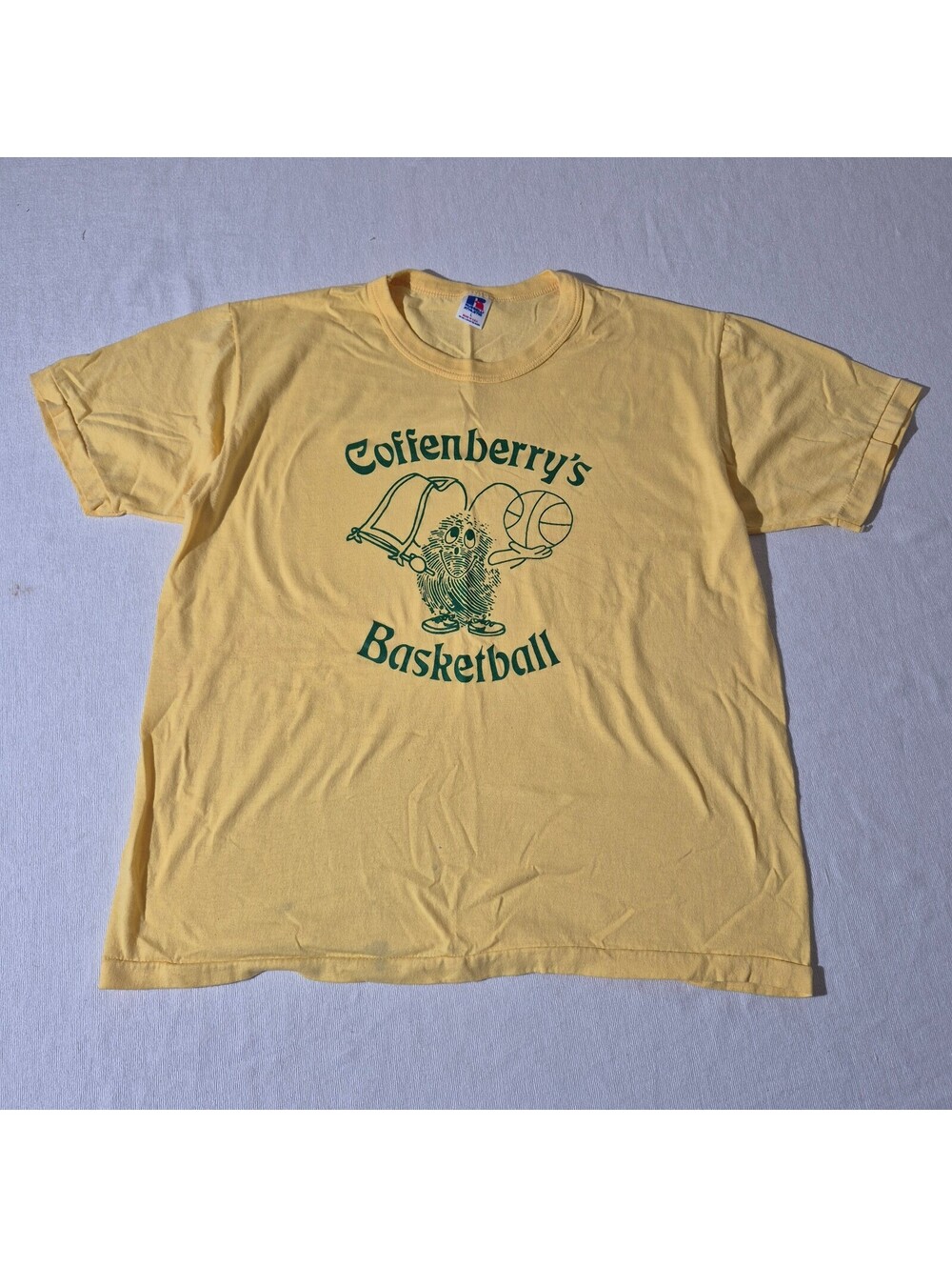 Vintage Russell Athletic yellow Cofenberry's Basketball 90s T-shirt